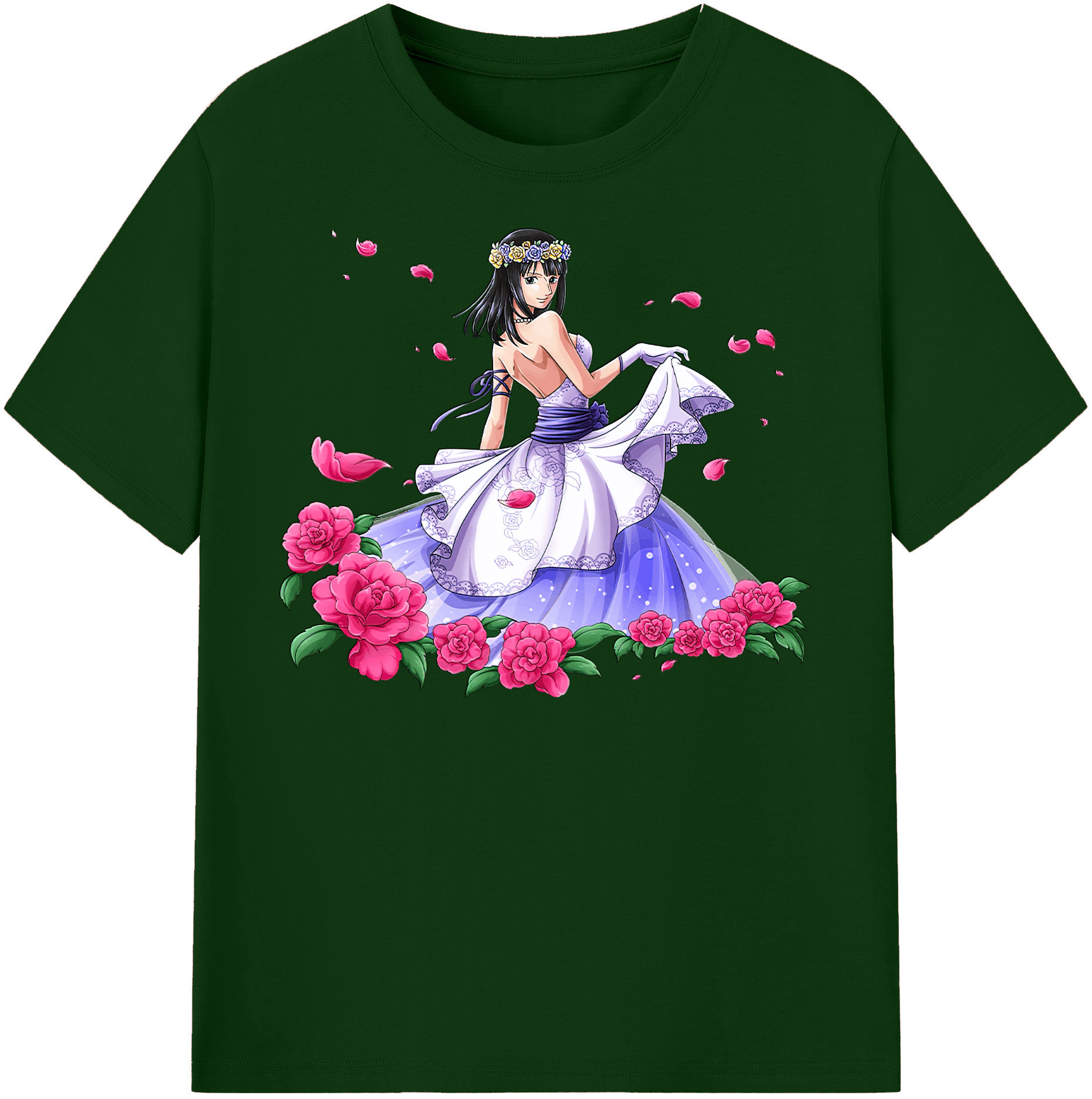 ワンピース ニコ・ロビン ONE PIECE Nico Robin 綿100％半袖Tシャツ（フロントプリント）